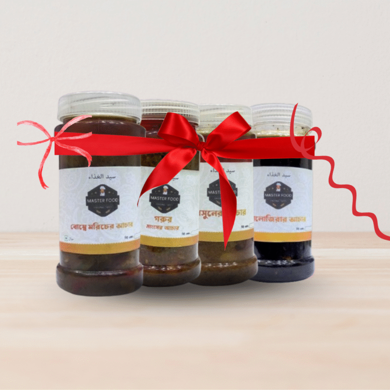 গরুর মাংশে আচার, রসুনের আচার, বোম্বাই মরিচের আচার , কোজিরার আচার